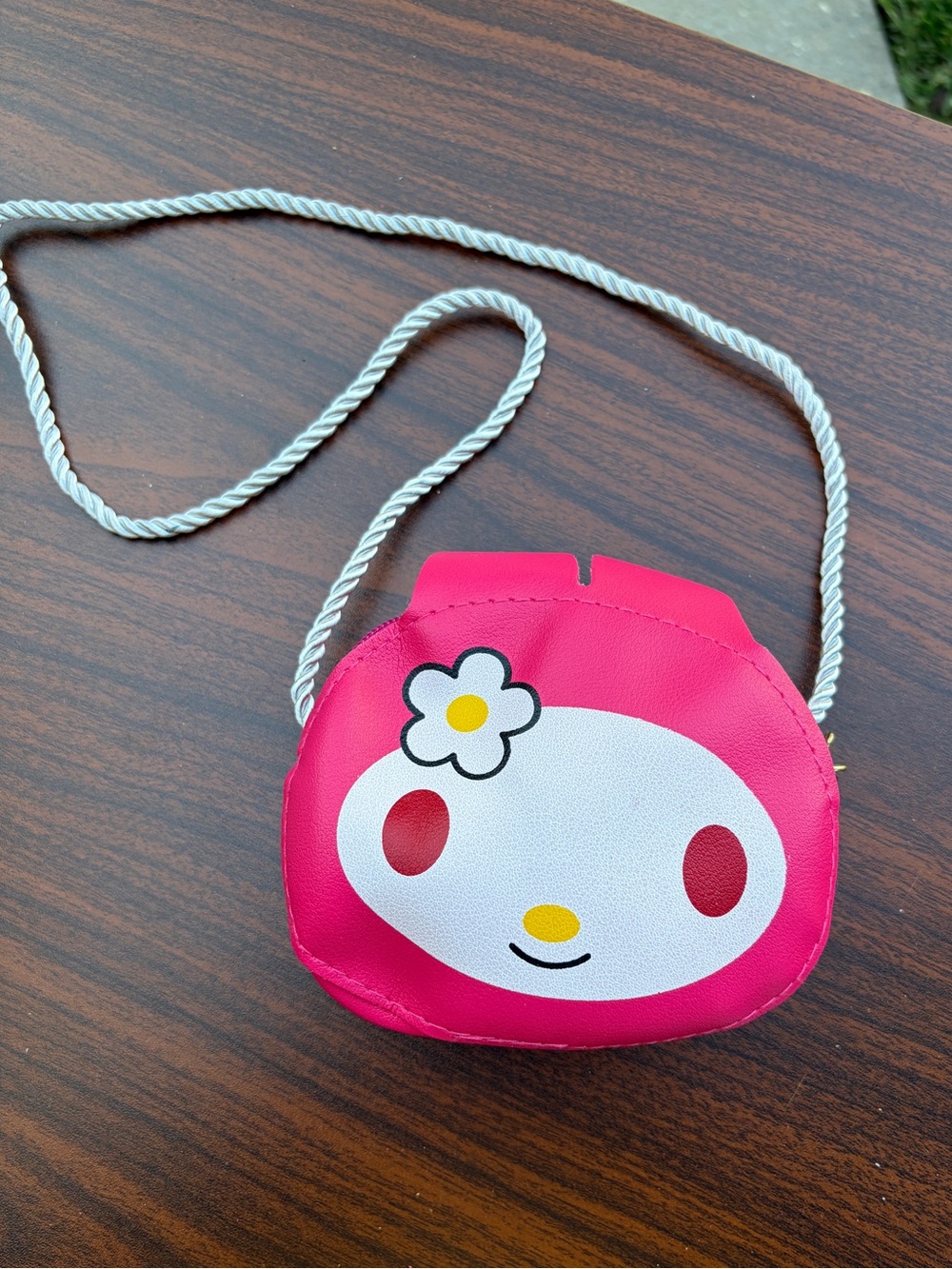 My Melody Inspired Pink Mini Crossbody Purse Flower Charm